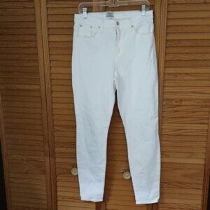 J.Crew White Spring Summer 5 Pocket Lookout High Rise Skinny Denim Jeans Size 31